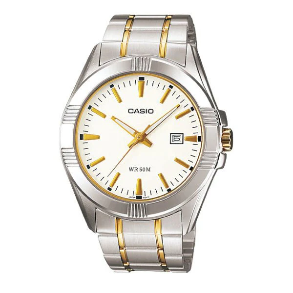 Casio Men's Analog Watch MTP-1308SG-7AVDF, Two-Tone Stainless Steel