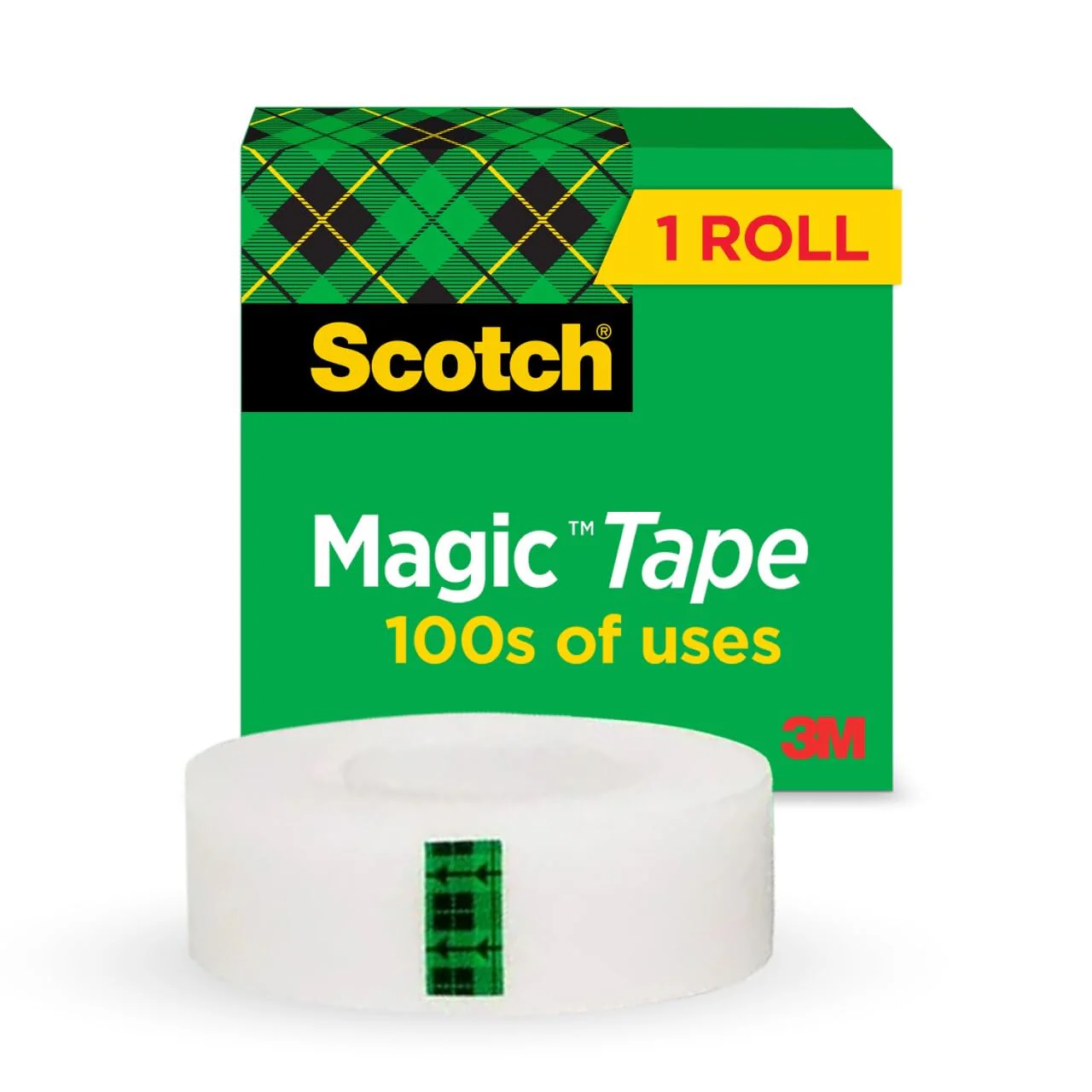 Scotch Magic Tape in Box 3/4 x 1299 in (19mm x 33m), 1 roll/box | Invisible | Removable | Sticky Tape | For Document Repair, Labelling and Sealing | Scotch Tape | Boxed individually