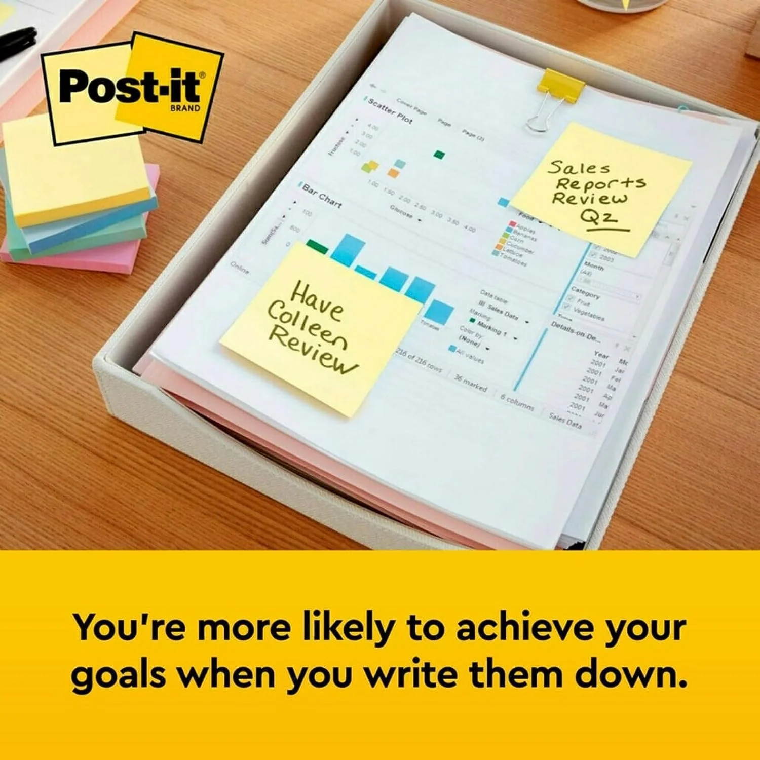Post-it Notes Canary Yellow 654 3 x 3 in (76 x 76 mm), 100 sheets/pad | Yellow Color | Sticky Notes | For Note Taking, To Do Lists and Reminders | Clean Removal | No damage | Recyclable - Image 3