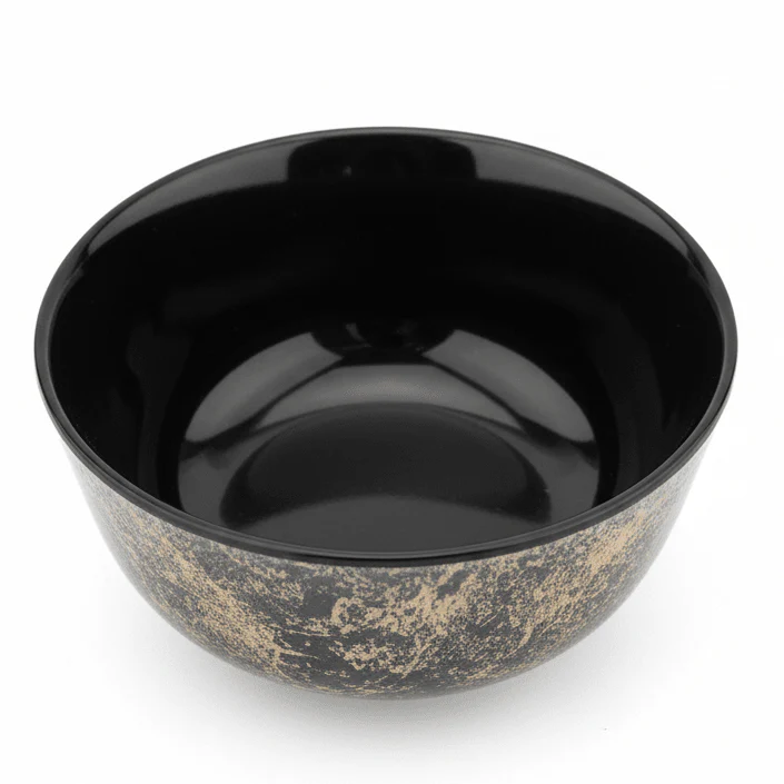 4Ever Melamine Small Brown Crackle Design Bowl Compact Serving Bowl for Individual Portions – 3.5 Inch
