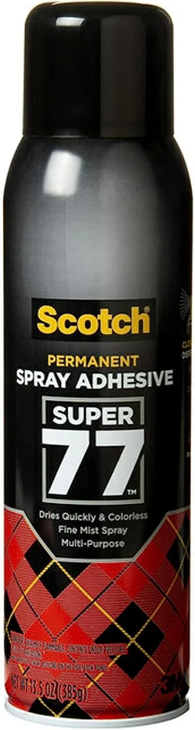 Scotch Multi-Purpose Spray Adhesive 13.57 oz (385gr) Transparent color, 1 bottle/pack | Multipurpose Adhesive Spray | Bonds to Fabric, Cardboard, Plastic, Metal, Wood and More | Glue | Super Glue