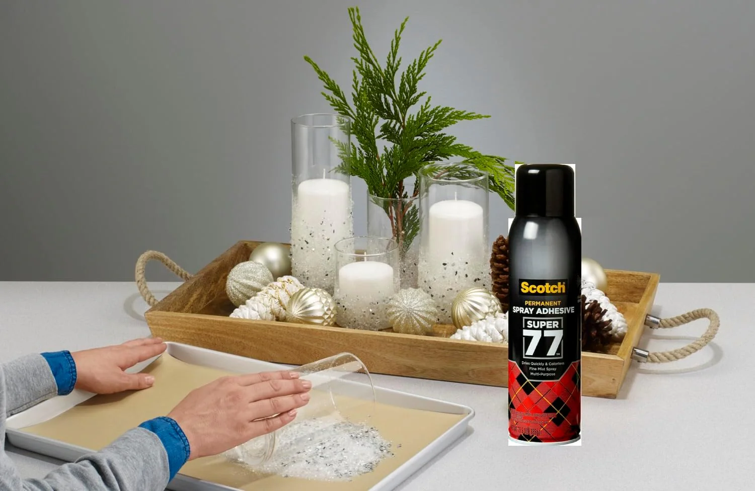 Scotch Multi-Purpose Spray Adhesive 13.57 oz (385gr) Transparent color, 1 bottle/pack | Multipurpose Adhesive Spray | Bonds to Fabric, Cardboard, Plastic, Metal, Wood and More | Glue | Super Glue - Image 3