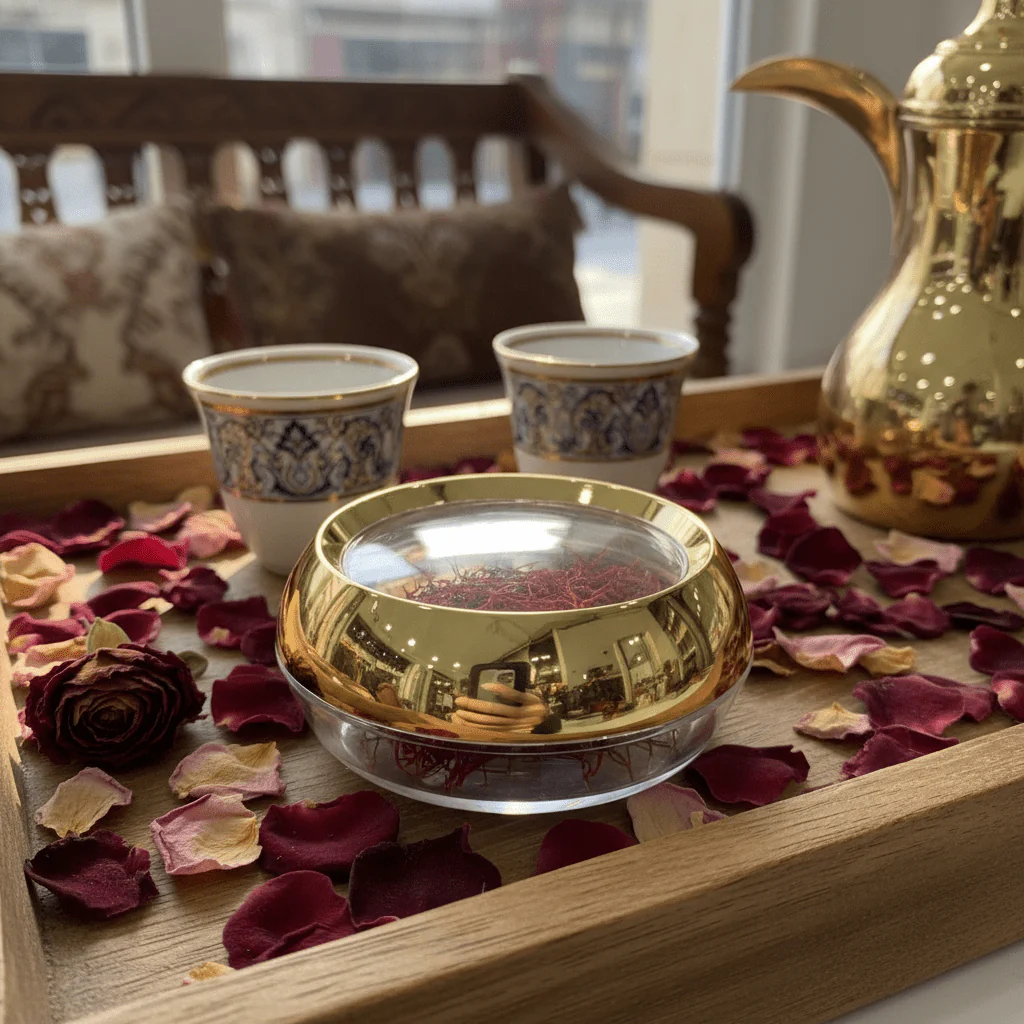 Acrylic Gold Saffron Box – 6cm / 8cm - Image 3