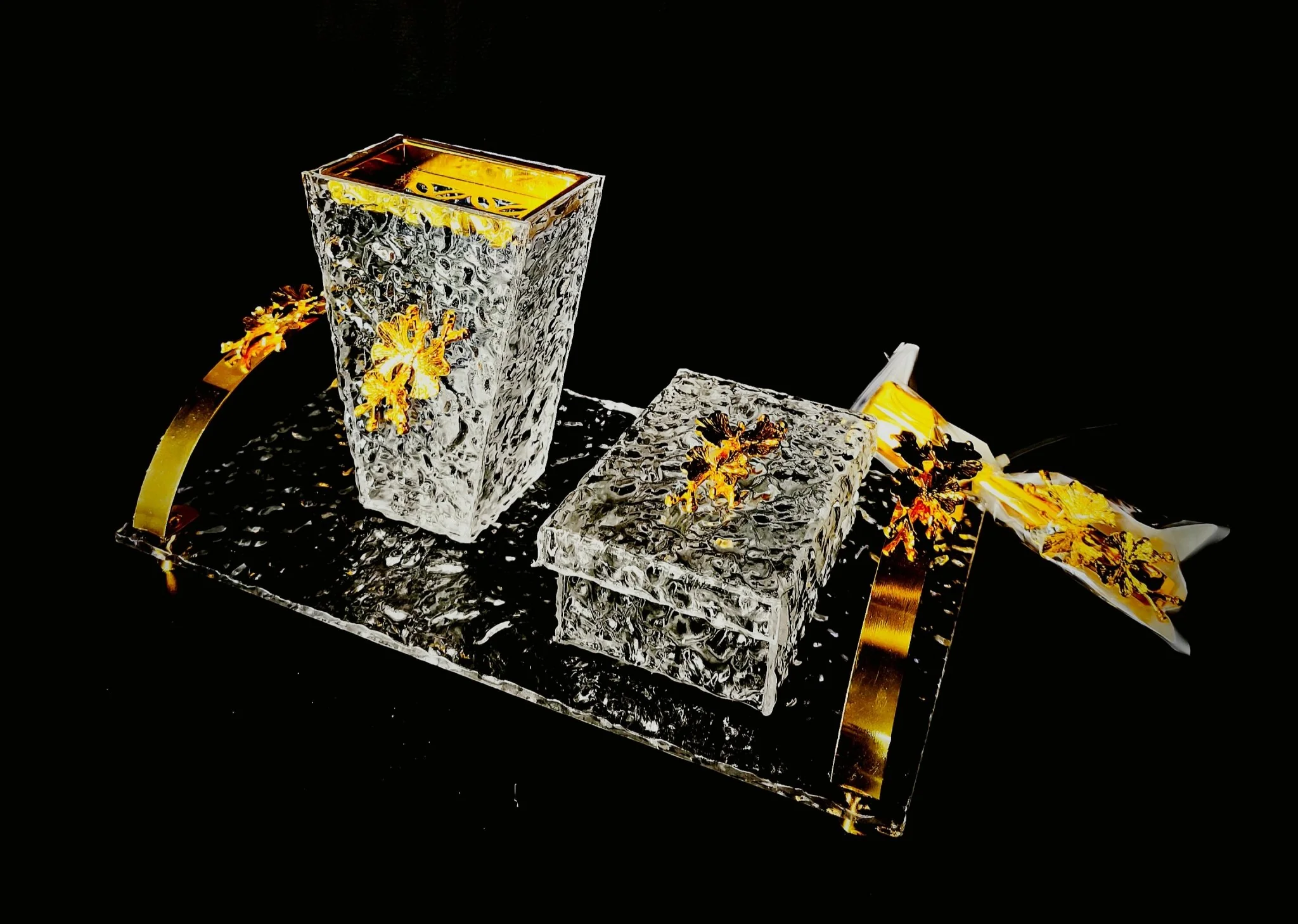 Acrylic Incense Burner With Tray Set 1121
