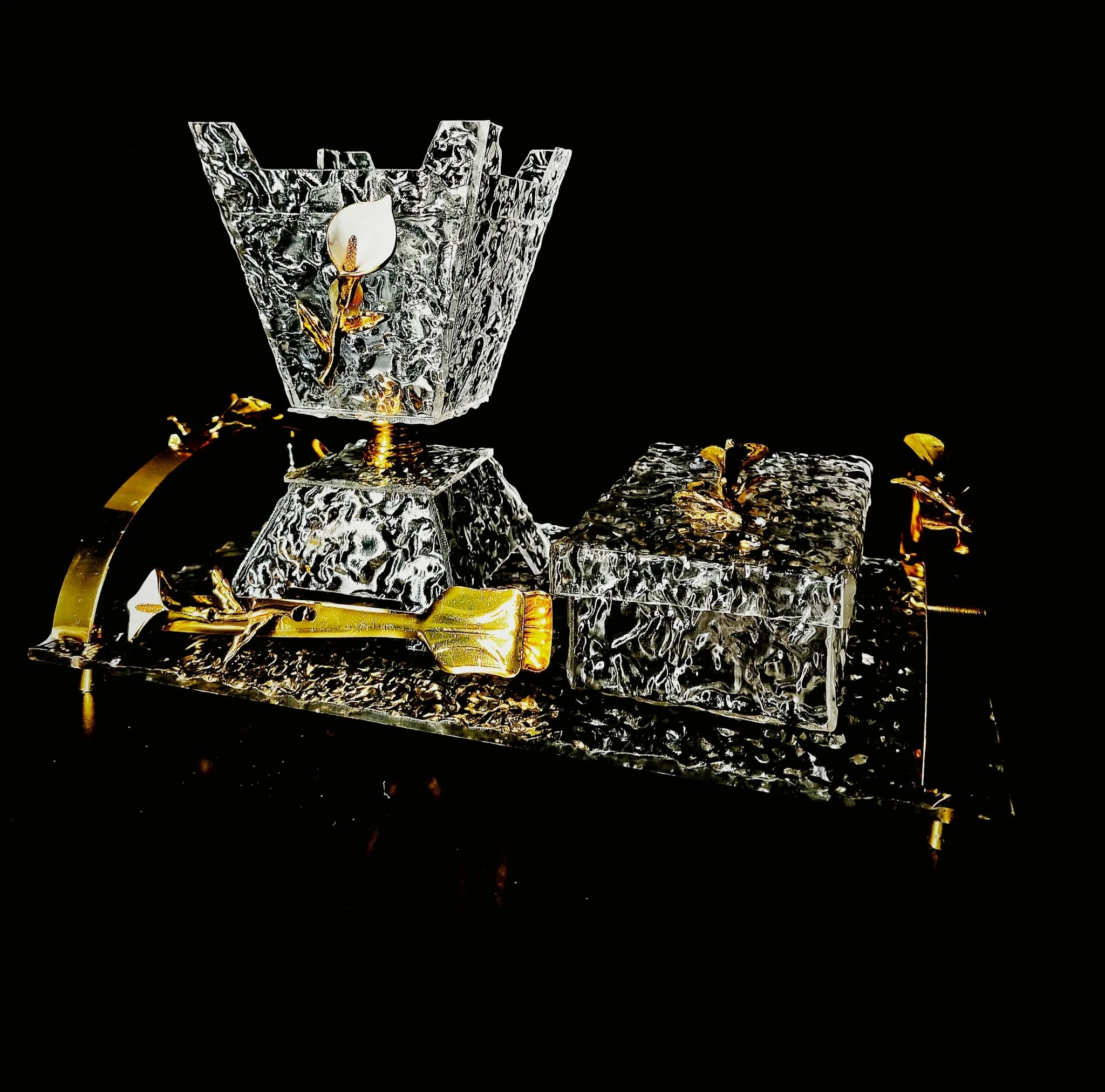 Acrylic Incense Burner With Tray Set 1122