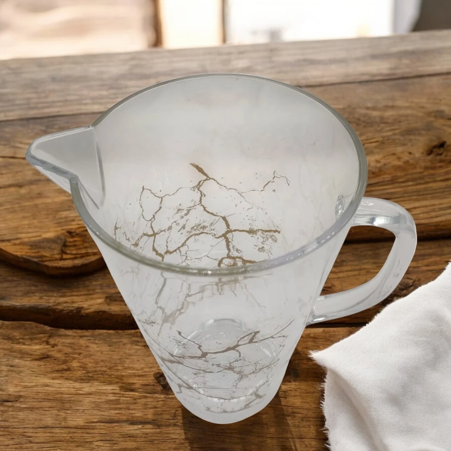 AKDC Acrylic Jug 2.2Liter Clear Plastic Water Jug with Lid, Fridge Jug, Shatter Proof Color Transparent & White - Image 2