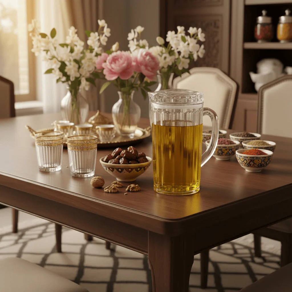 Acrylic Crystal-Clear Ribbed Oil Bottle with Lid | 17cm | - Image 2