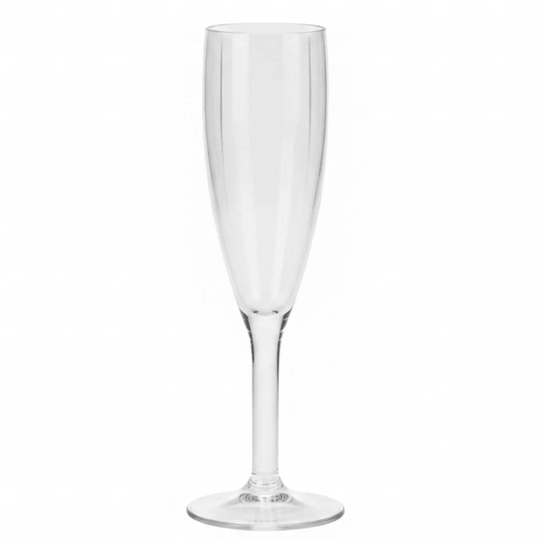 Acrylic Footed Champagne Flute Glass – 250ml | Crystal Clear | Shatterproof