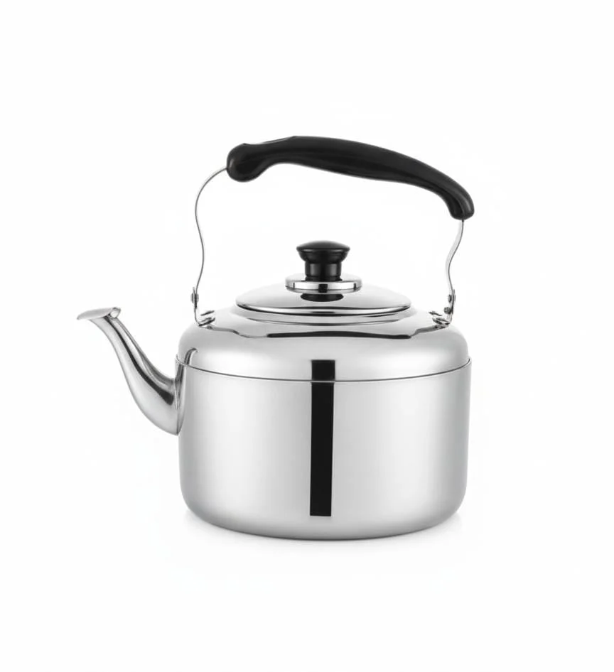 AFCO Large Stainless Steel Whistling Kettle 5 Litre – Durable Heavy-Duty Construction, Stylish Silver Shine, Whistle Alert System, Suitable for Family Kitchens - Image 2
