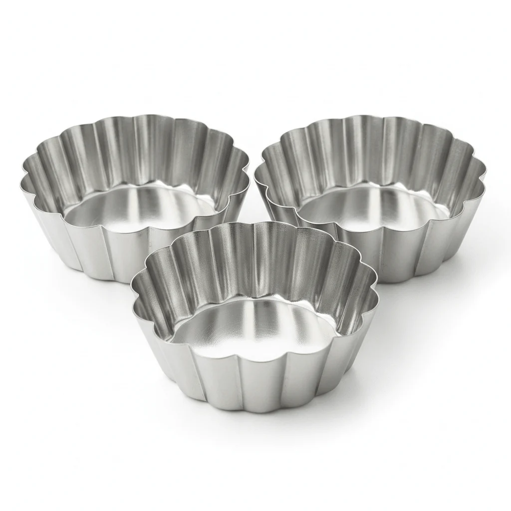 AFCO Mini Cake Mould – Set of 3 – 10cm Fluted Tart Tins