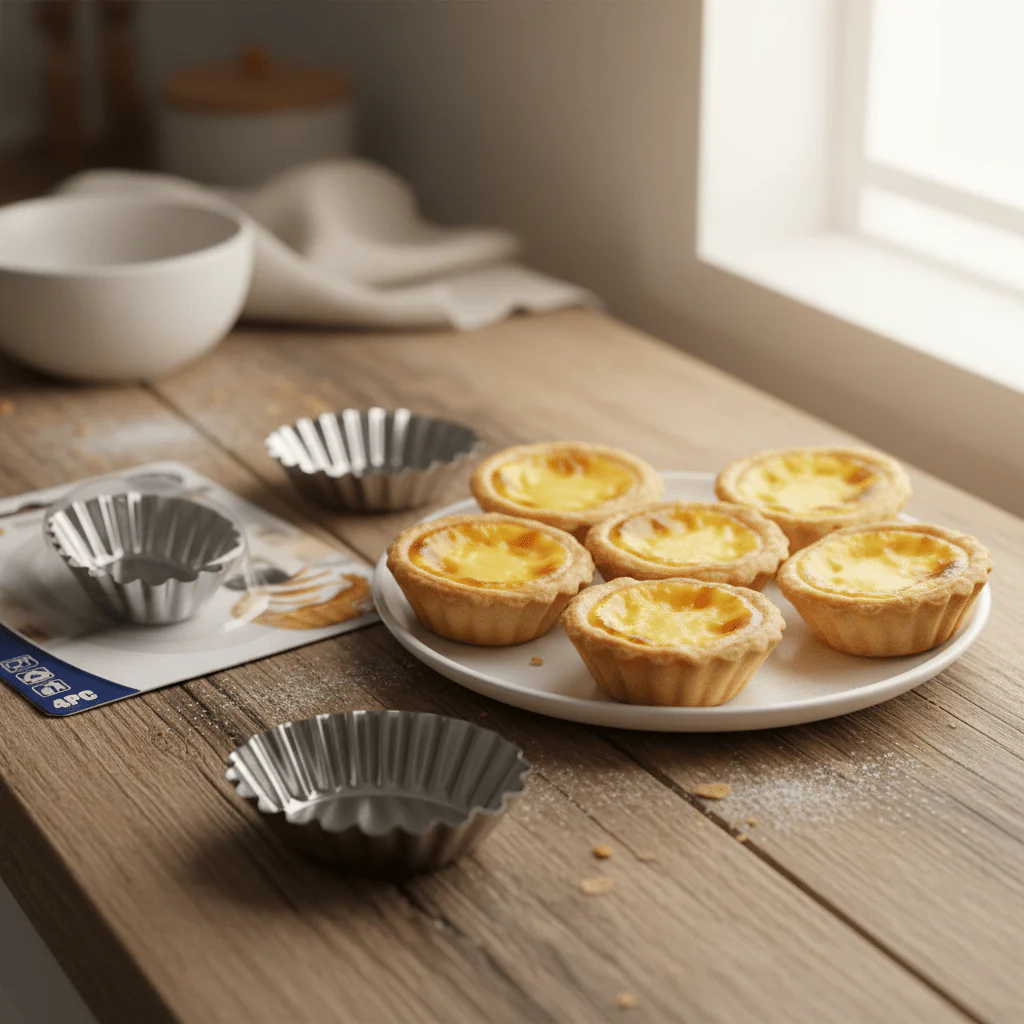 AFCO Mini Cake Mould Set – 4 Pcs – Stainless Steel – Oval Fluted Design - Image 4