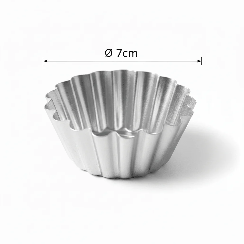 AFCO Mini Cake Moulds – Set of 4 – 7cm Fluted Tart Tins - Image 2