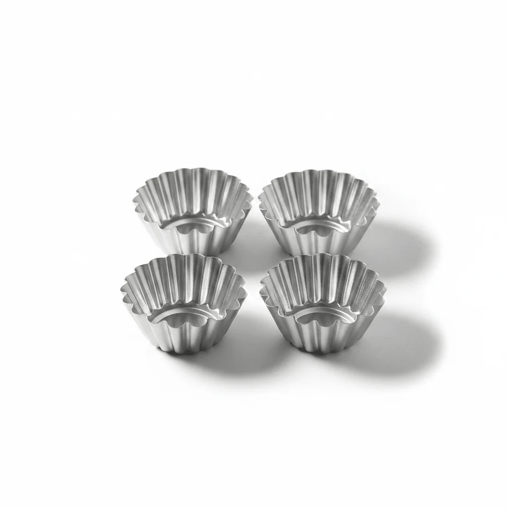 AFCO Mini Cake Moulds – Set of 4 – 7cm Fluted Tart Tins - Image 3