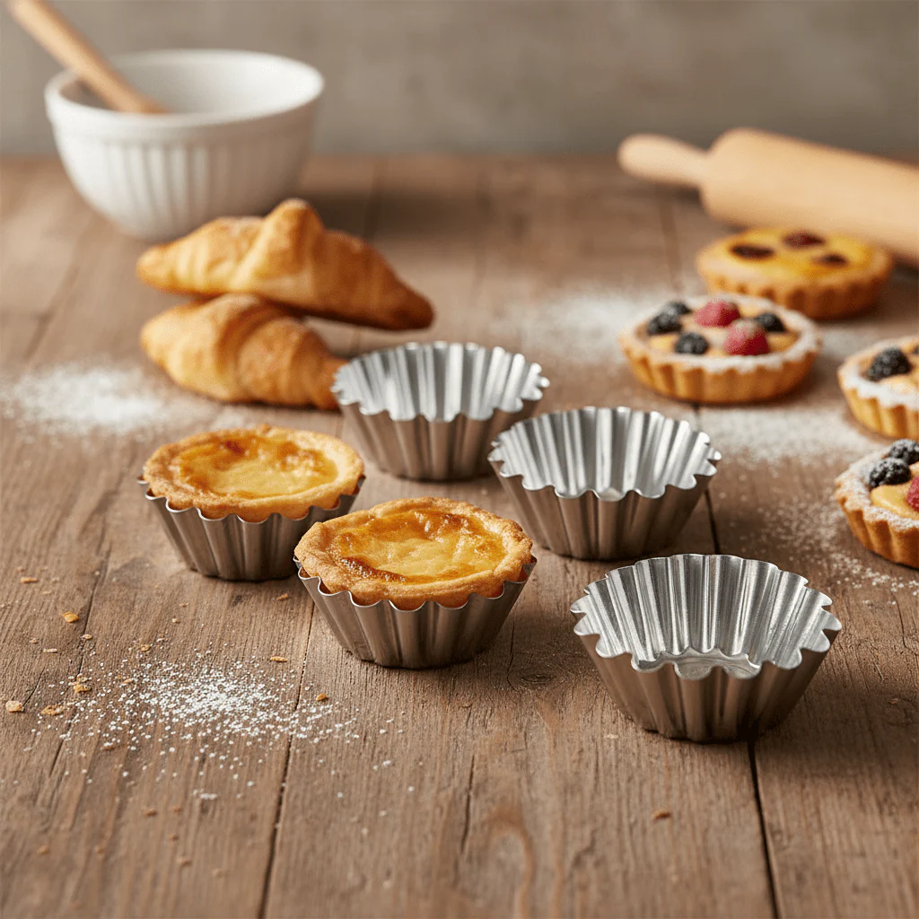 AFCO Mini Cake Moulds – Set of 4 – 7cm Fluted Tart Tins - Image 4