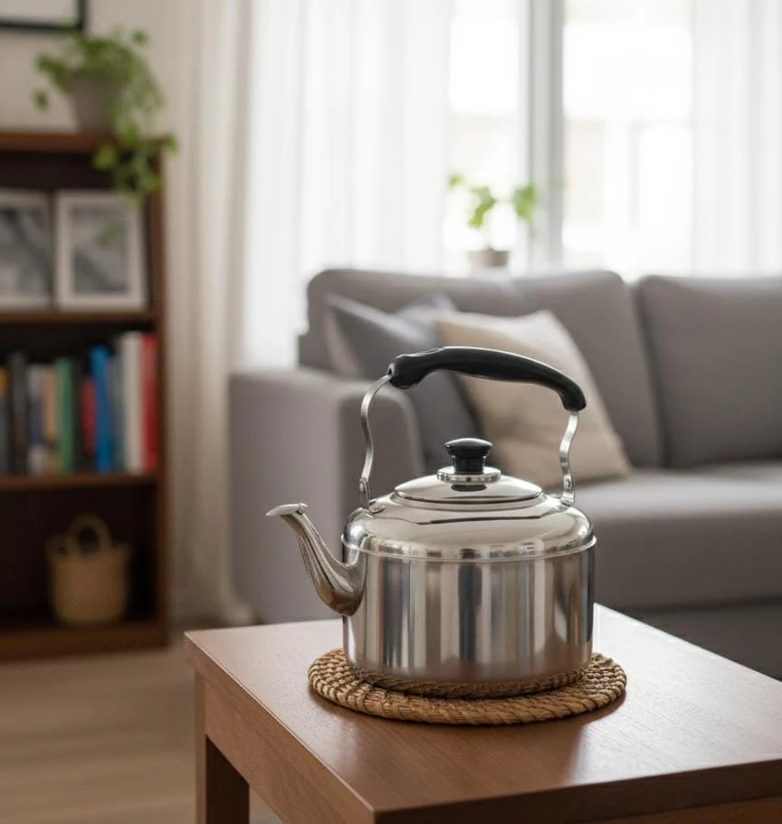 AFCO Premium Stainless Steel Whistling Kettle 2 Litre – Rust-Resistant Body, Ergonomic Grip, Whistle Spout for Safe Pouring, Perfect for Daily Tea & Coffee
