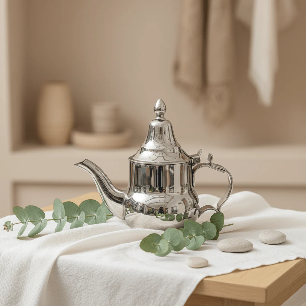 Afco Silver Stainless Steel Arabic Teapot – Traditional Moroccan Design | Mirror Polished Finish | Premium Hospitality Serveware for Tea & Coffee - Image 4