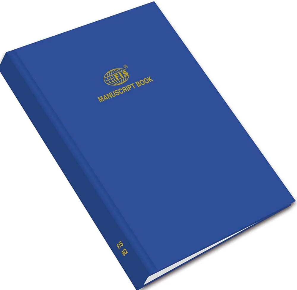 FIS 8mm Single Ruled Hardcover Manuscript Book – 384 Sheets | F/S Size (210 x 330 mm)