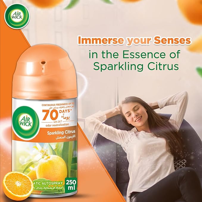 Air Wick Air Freshener Freshmatic Refill Citrus 250Ml Triple Pack - Image 4
