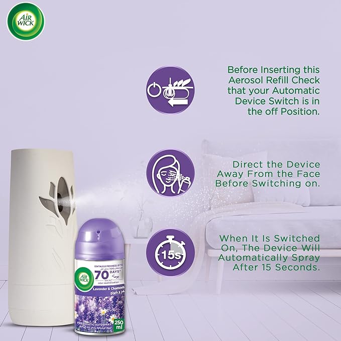 Air wick Air Freshener Freshmatic Refill Lavender and Camomile, 250ml - Image 5