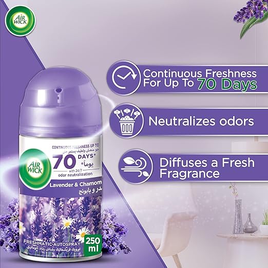 Air Wick Freshmatic Lavender and Chamomile Air Freshener Refill, 250 ml, Pack of 2 - Image 2