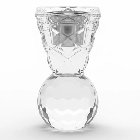AKDC 12cm Clear Crystal Incense Burner for Aromatherapy, Relaxation, Meditation, and Stylish Home Interior Décor