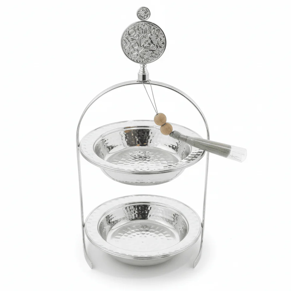 AKDC 2-Tier Round Metal Candy Display Stand – Premium Dessert Server for Parties & Gatherings – 35 cm