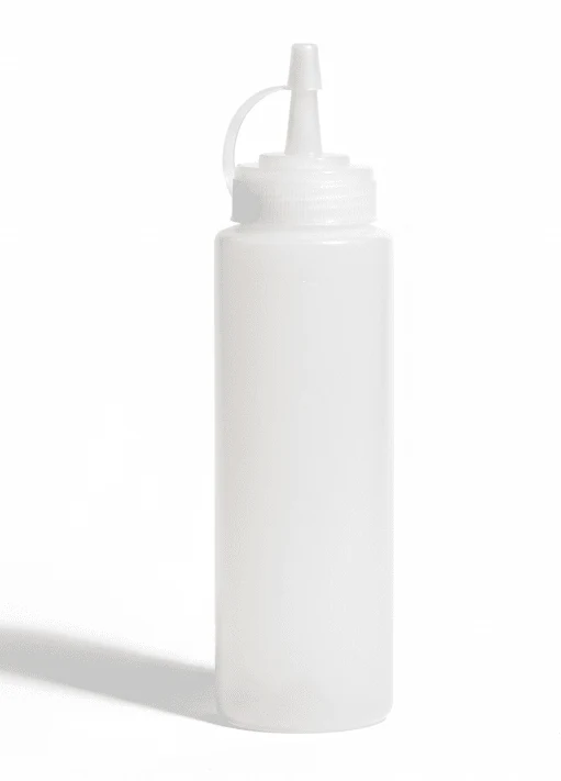 AKDC Plastic 200ml Compact Squeeze Bottle – Travel & Utility Use-White