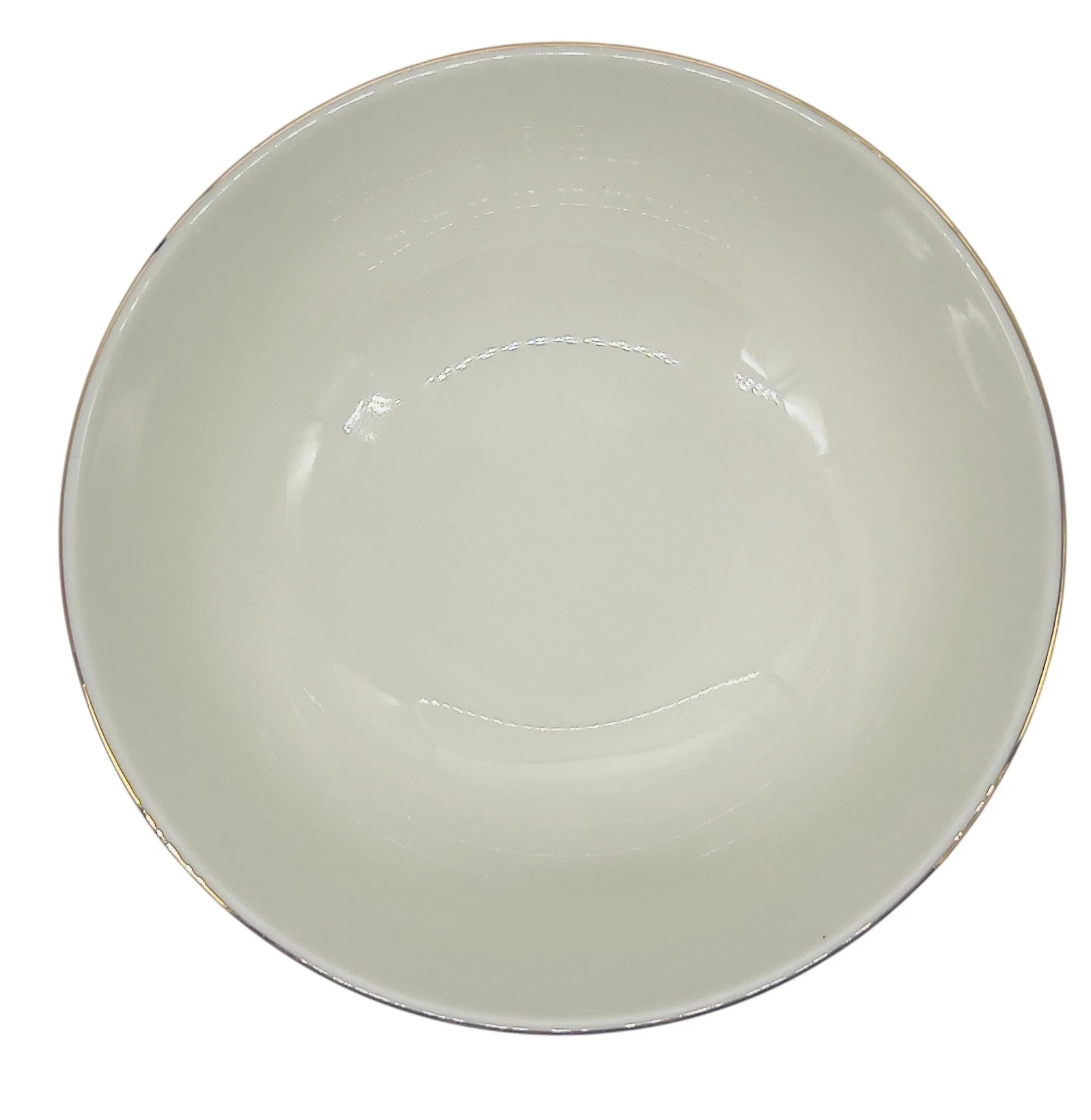 AKDC 2pc Porcelain Soup Bowl 6", White and Gold Rim - Image 3