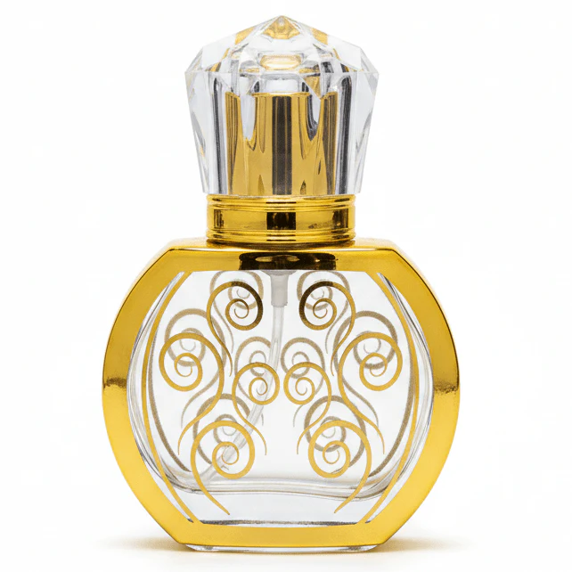 AKDC 30ml glass perfume bottle with gold finish refillable luxury fragrance container gift item