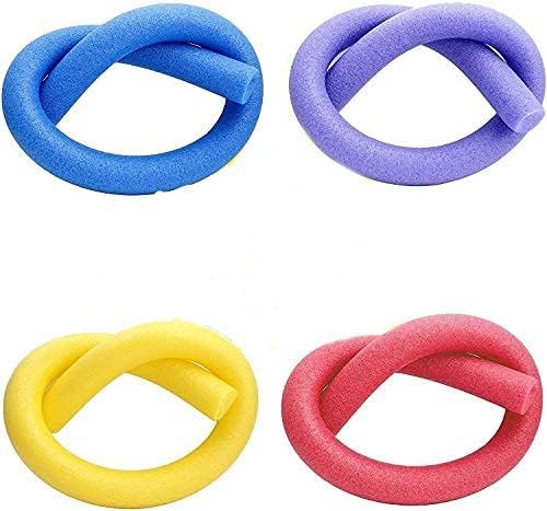 AKDC 3pcs Swimming Noodles Floating Swimmings Pool Noodle Swim Kickboard Water Float Aid Woggle Noodles Hollow Learn Swimming Foam Diy Toys Over Random Assorted Colors-64InchX2.5Inch - Image 2