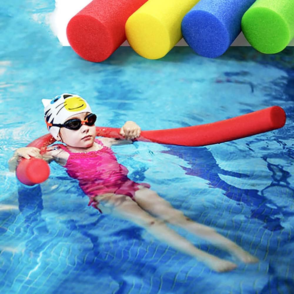 AKDC 3pcs Swimming Noodles Floating Swimmings Pool Noodle Swim Kickboard Water Float Aid Woggle Noodles Hollow Learn Swimming Foam Diy Toys Over Random Assorted Colors-64InchX2.5Inch - Image 4