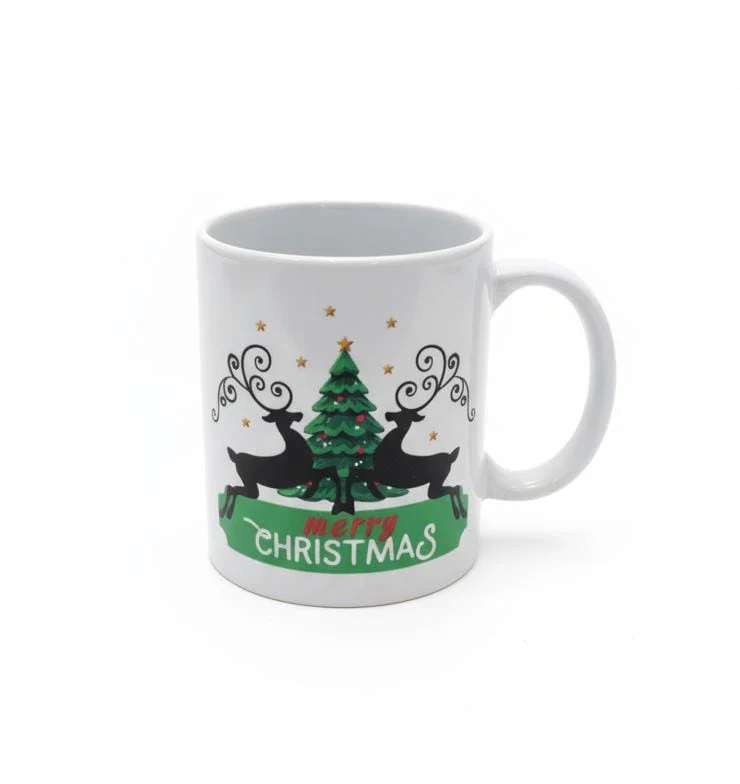 AKDC 400ml Ceramic Mug with Christmas Tree & Deer Design – White Festive Cup for Coffee, Tea & Holiday Gifts - Image 2