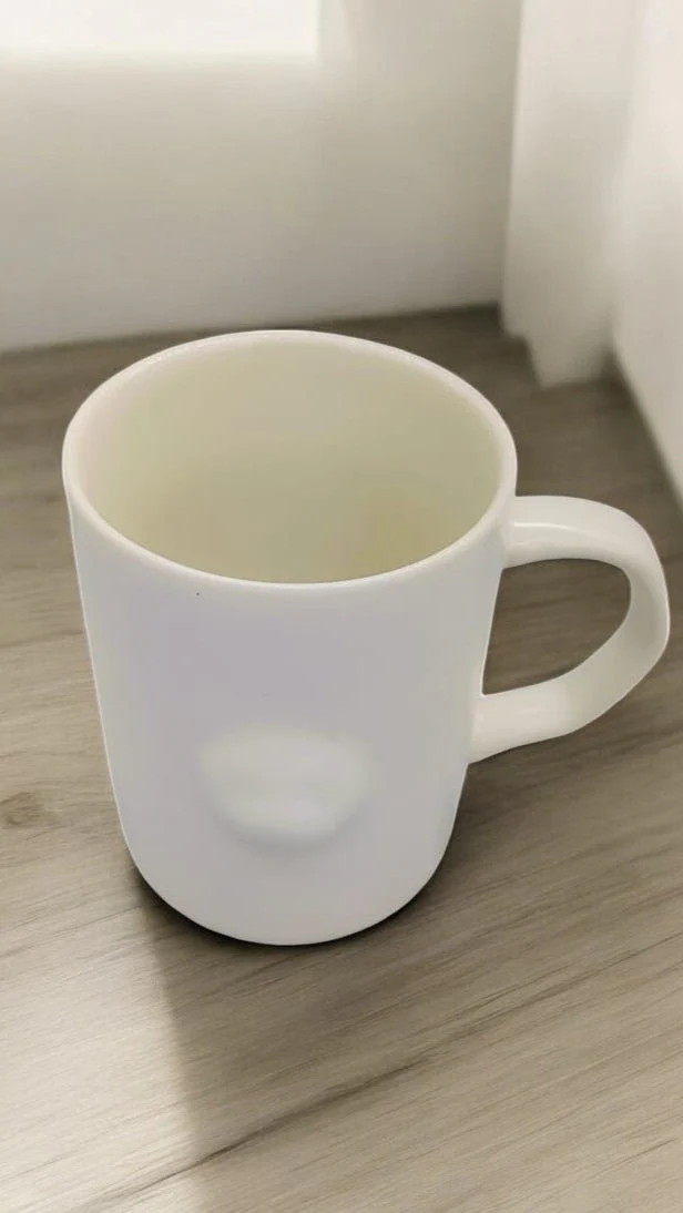 AKDC 400ML Mug Blank Plain White Large Handle Coffee Mug