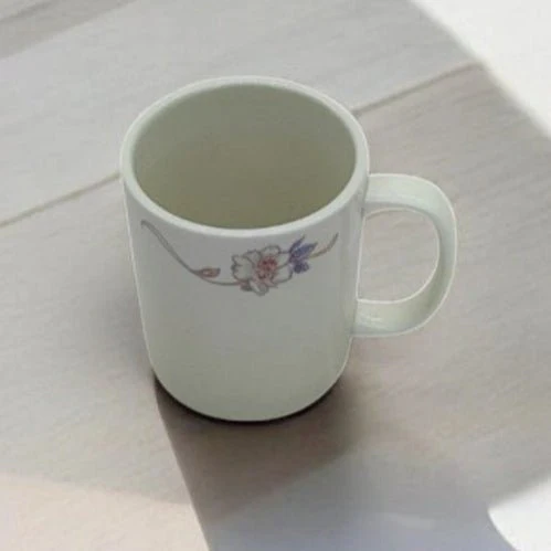 AKDC 400ML Mug Ceramic Flower White Tea Coffee Mug - Image 2