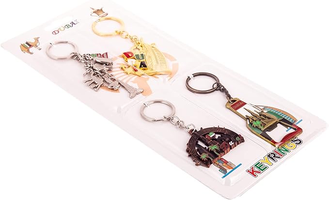 AKDC 4Pcs Dubai multiple disigns and keychains Assorted