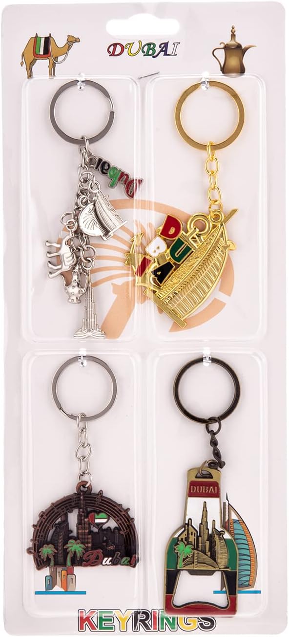 AKDC 4Pcs Dubai multiple disigns and keychains Assorted - Image 2