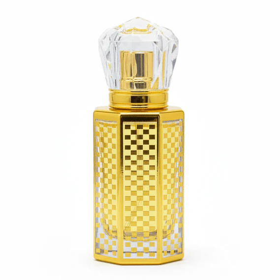 AKDC 50ml glass perfume bottle with gold finish luxury refillable fragrance container elegant gift item