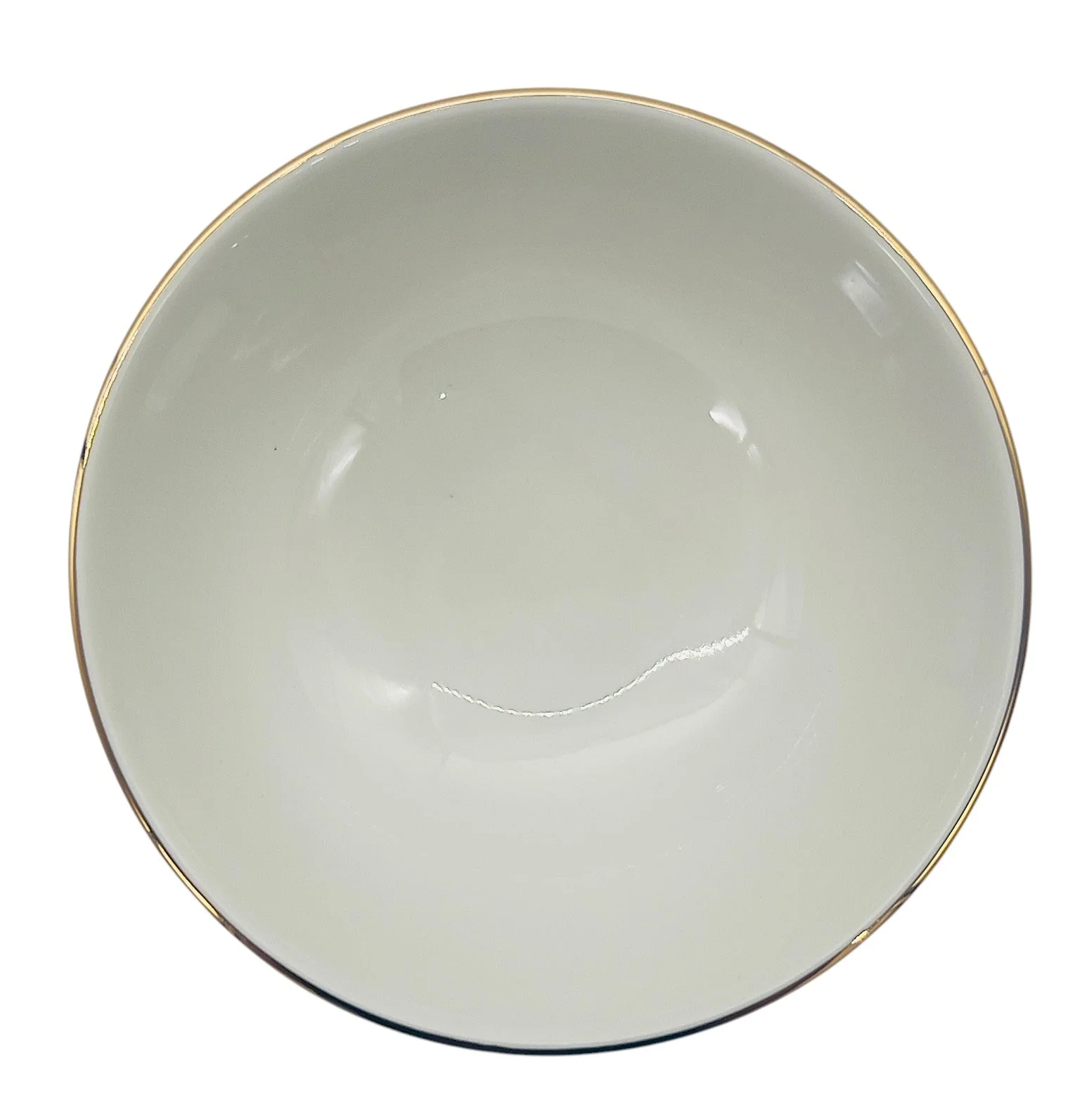 AKDC 6pc Porcelain Rice Bowl 4.5", White and Gold Rim - Image 3