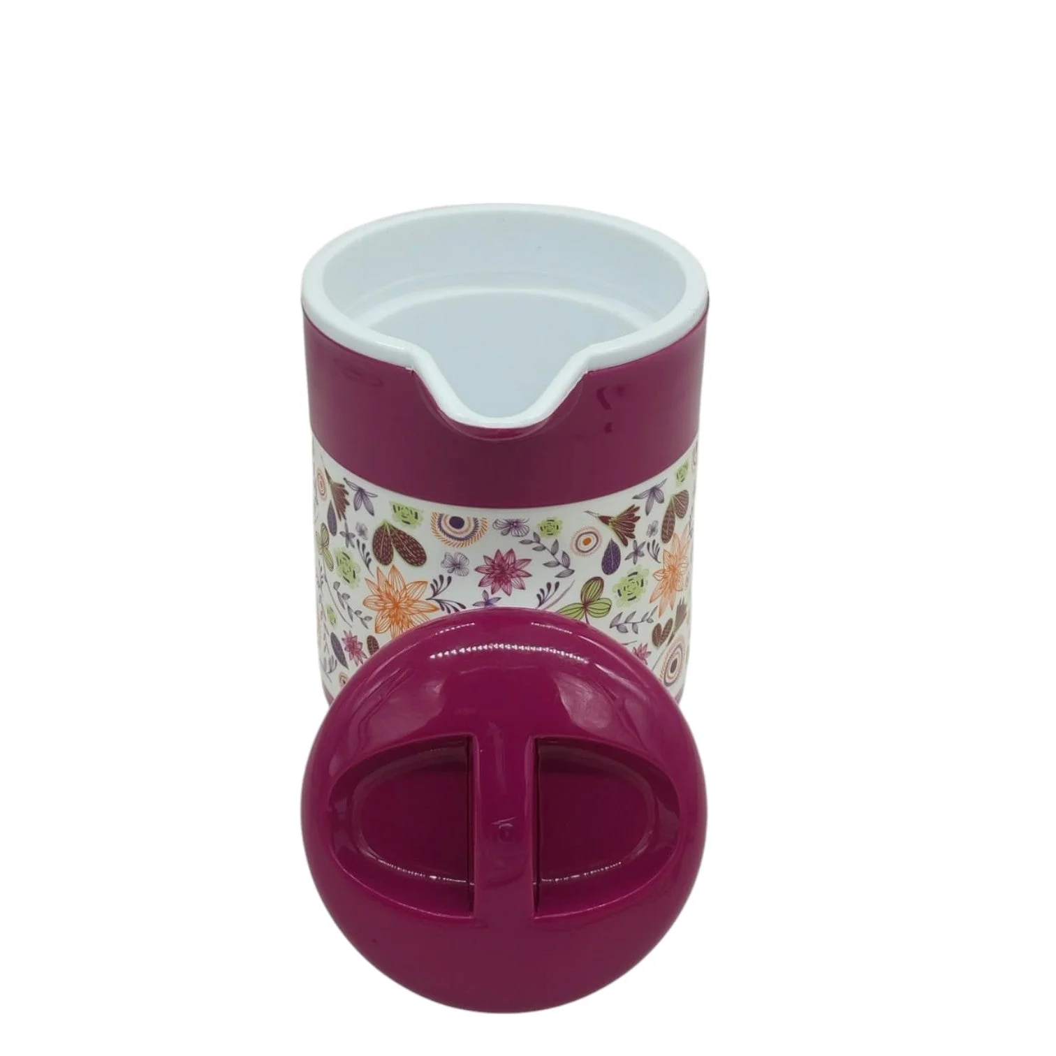 AKDC Plastic Jug 1Liter Pitcher Floral Print Clear Plastic Water Jug with Lid, Fridge Jug, Shatter Proof, Great for Iced Tea, Sangria, Lemonade, Juice - Image 3