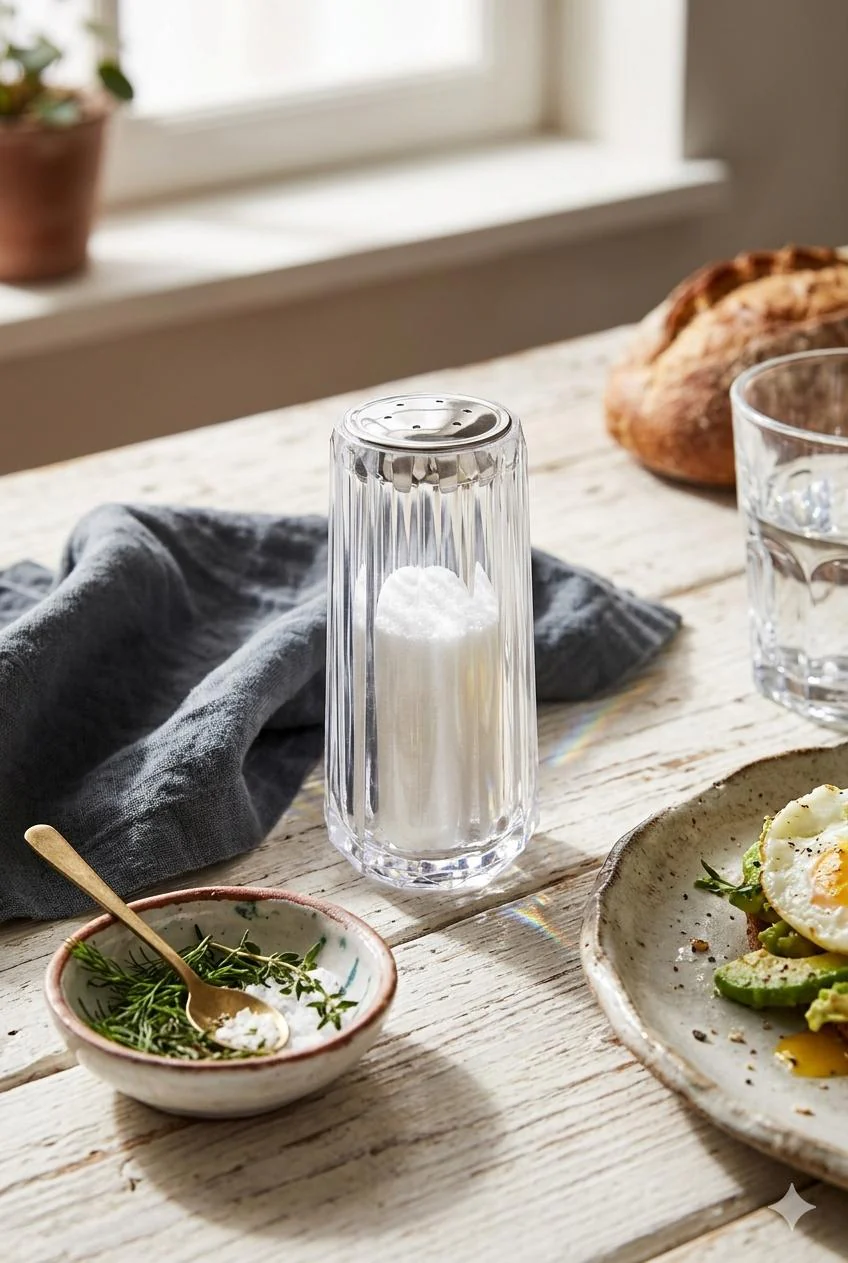 AKDC Acrylic Ribbed Seasoning Bottle 50g, Transparent - Image 2