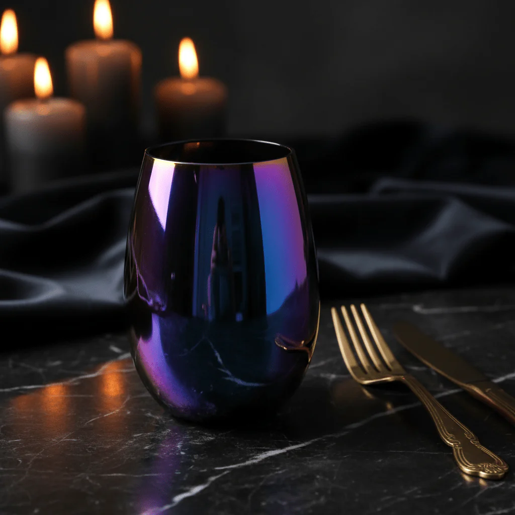AKDC Iridescent Holographic Acrylic Tumbler | 200ml | Galaxy Colour-Shift Drinkware - Image 2