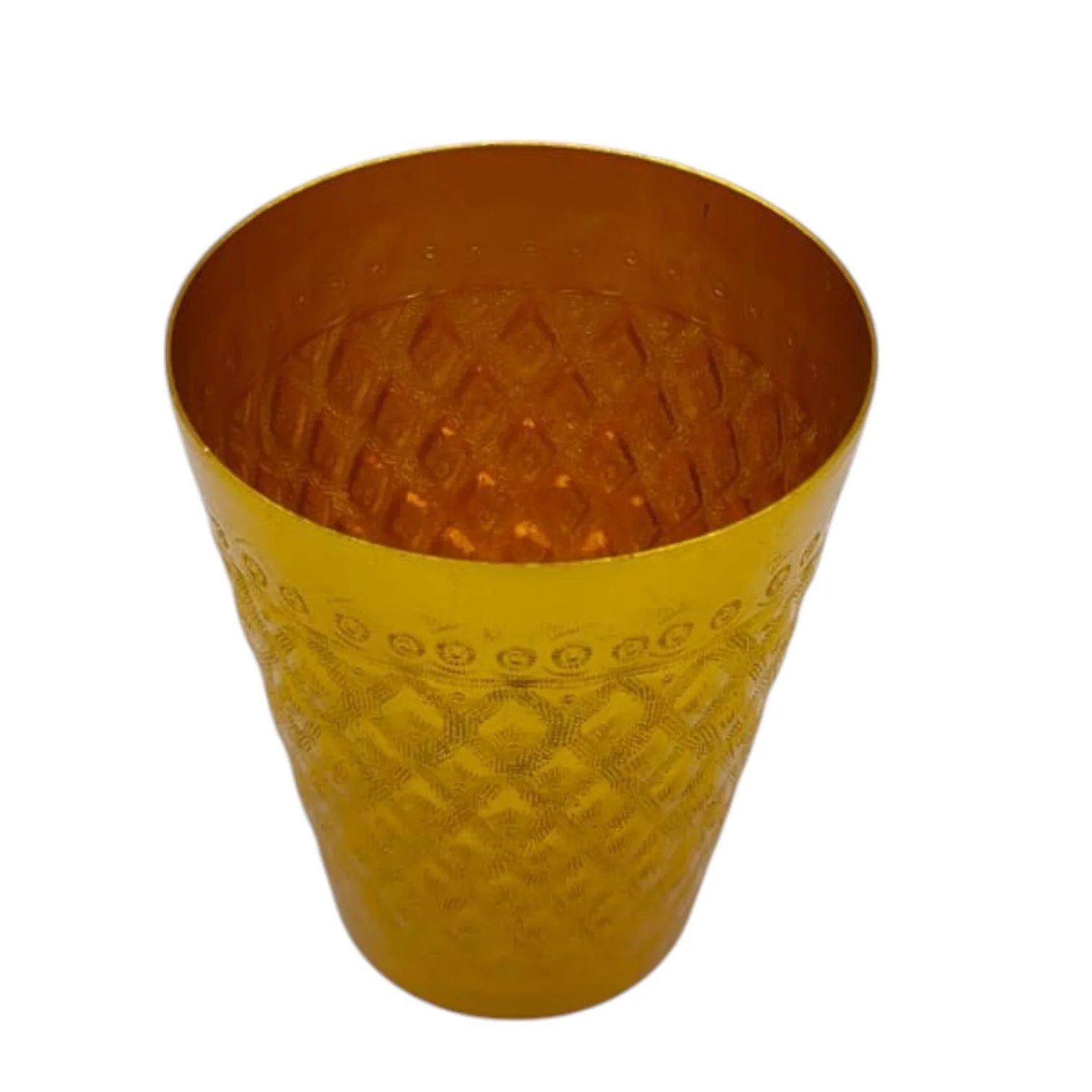 AKDC Aluminium Cup Cone Shape 200ml-7cm-Golden - Image 2