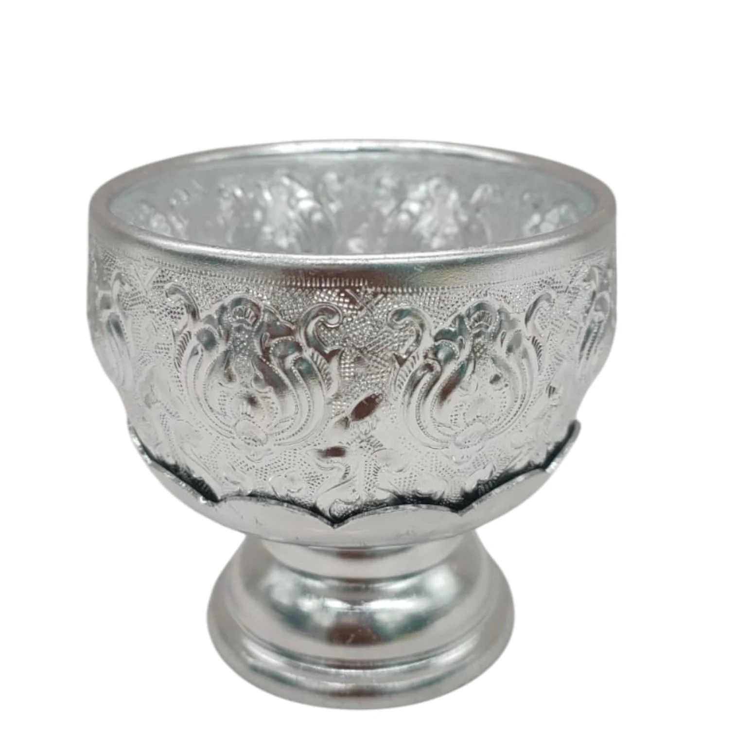 AKDC Aluminium Small Bowl With Stand 100ml-8cmX8cm-Silver - Image 5