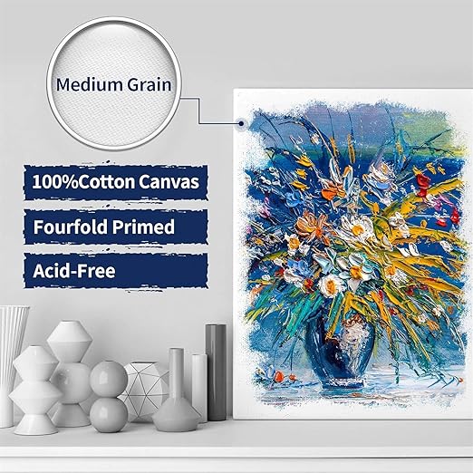 AKDC Artist Canvas Board – White | 30*30 cm - Image 4