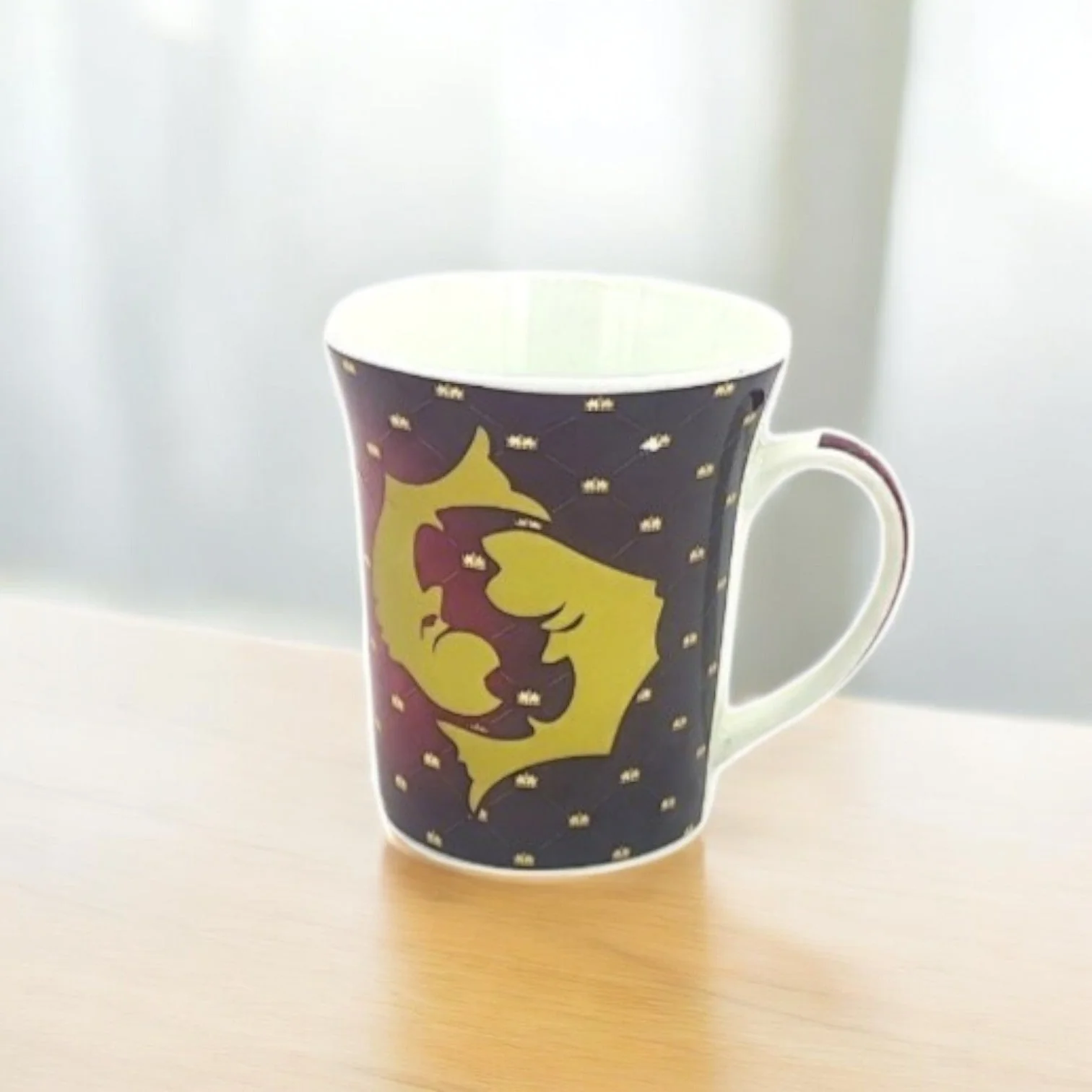 AKDC Ceramic 330ML Mug Tea Coffee Mug Maroon&White