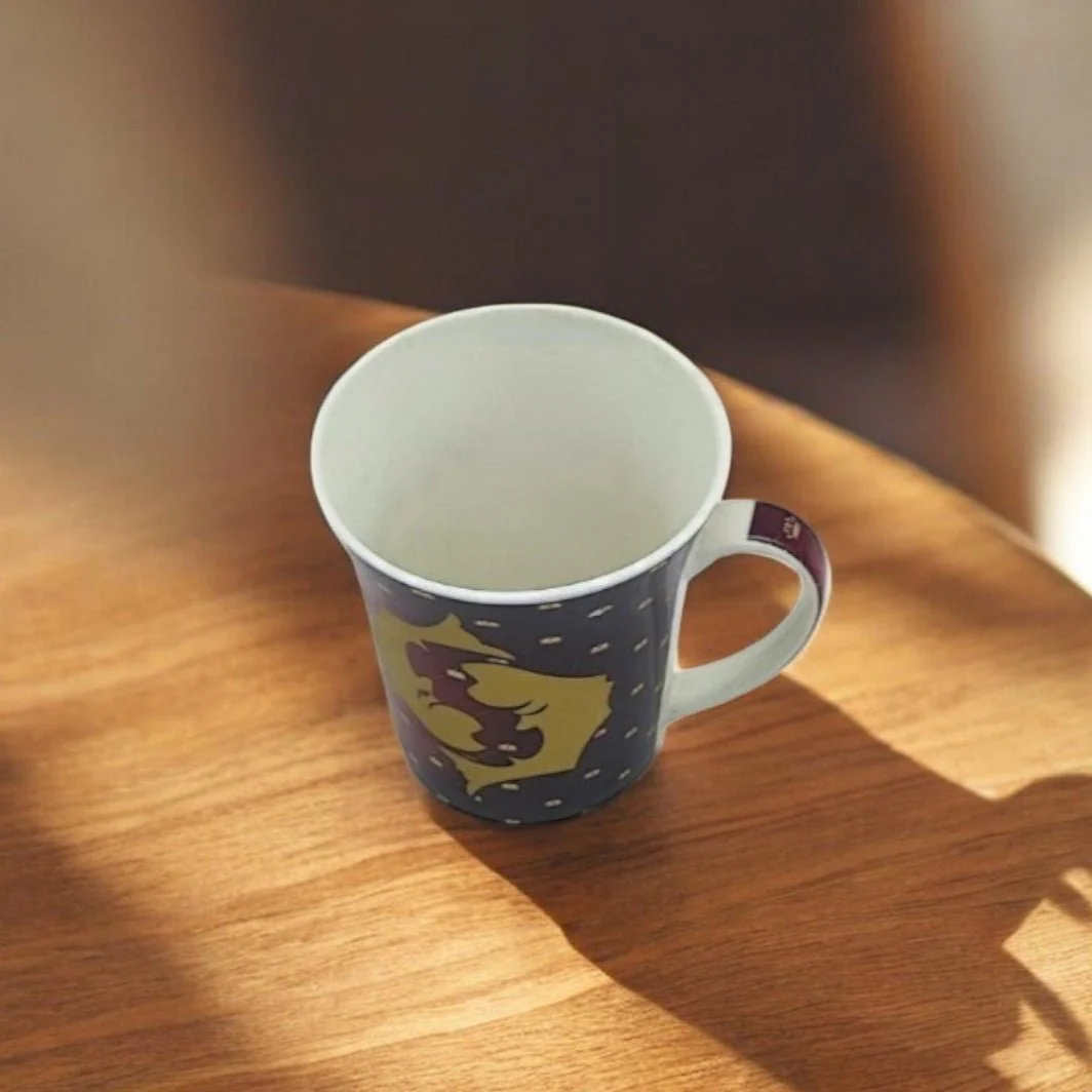 AKDC Ceramic 330ML Mug Tea Coffee Mug Maroon&White - Image 2