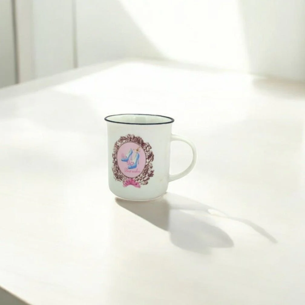 AKDC Ceramic 400ML Mug Tea Coffee Mug White&black Best Wishes Gift - Image 2