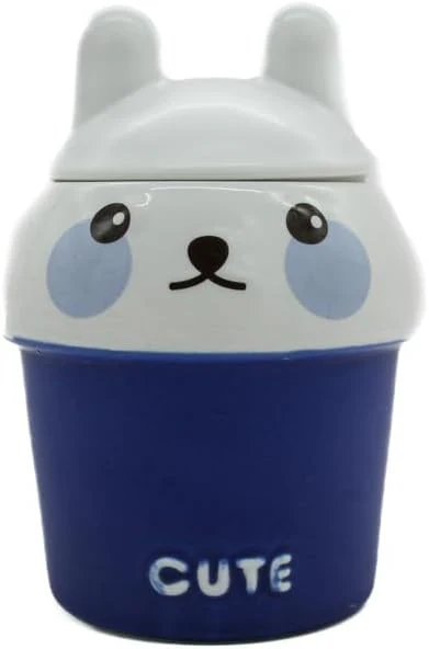 AKDC Ceramic Cup W/Lid 18777 Multicolor