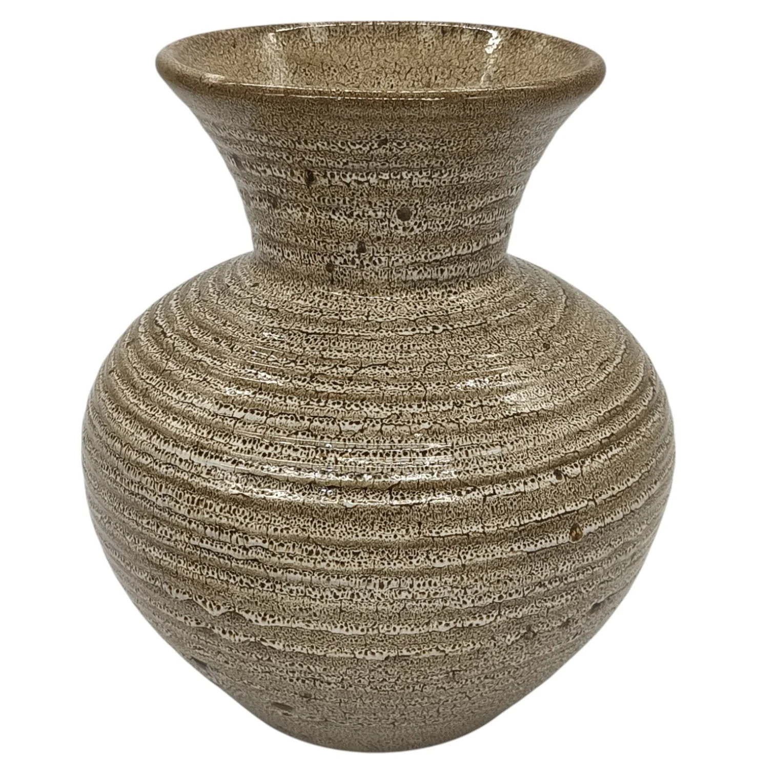AKDC Ceramic Flower Vase Design and Unique Shapes,Vase for Bedroom, Living Room, Office & Kitchen-24cmX15cm-Brown