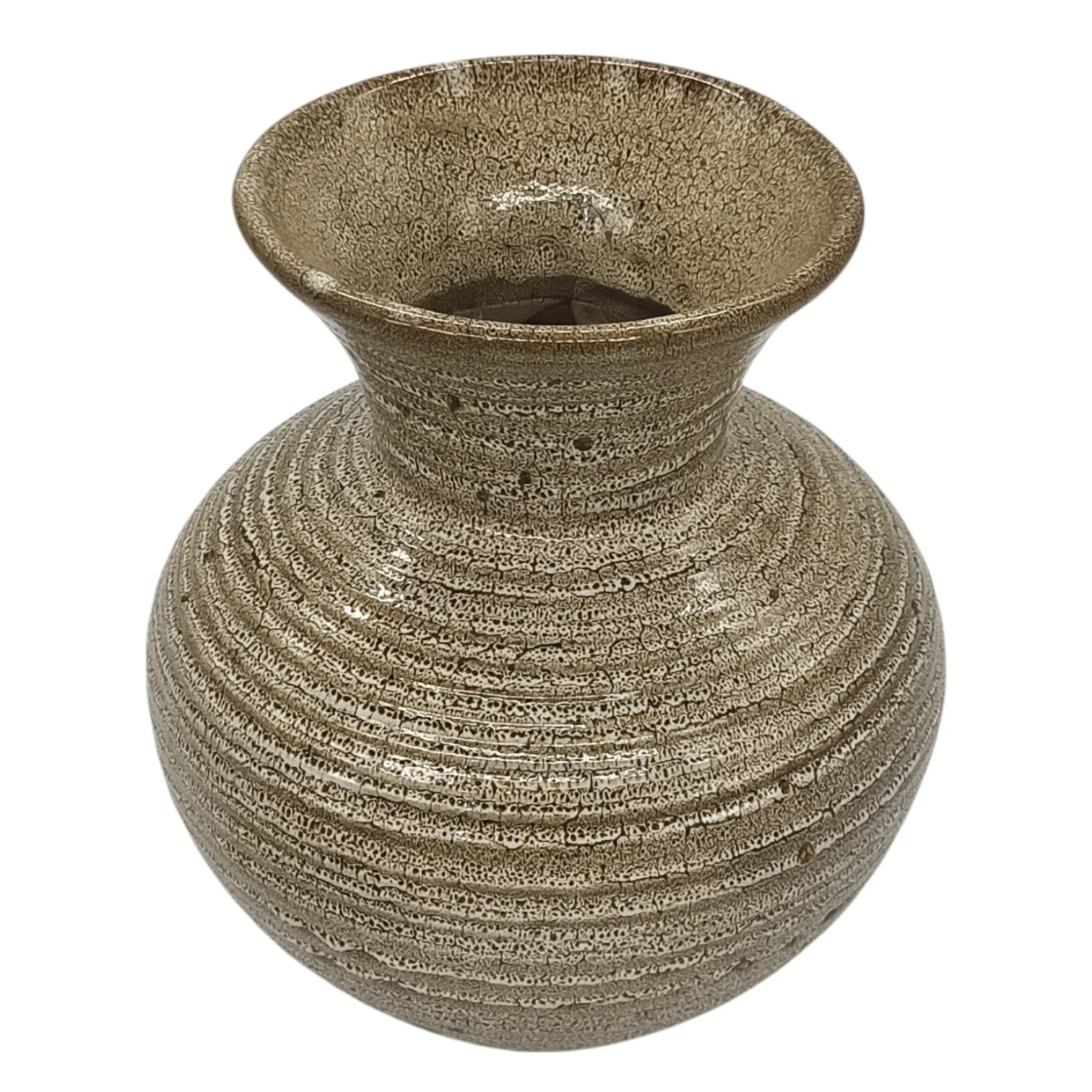 AKDC Ceramic Flower Vase Design and Unique Shapes,Vase for Bedroom, Living Room, Office & Kitchen-24cmX15cm-Brown - Image 2